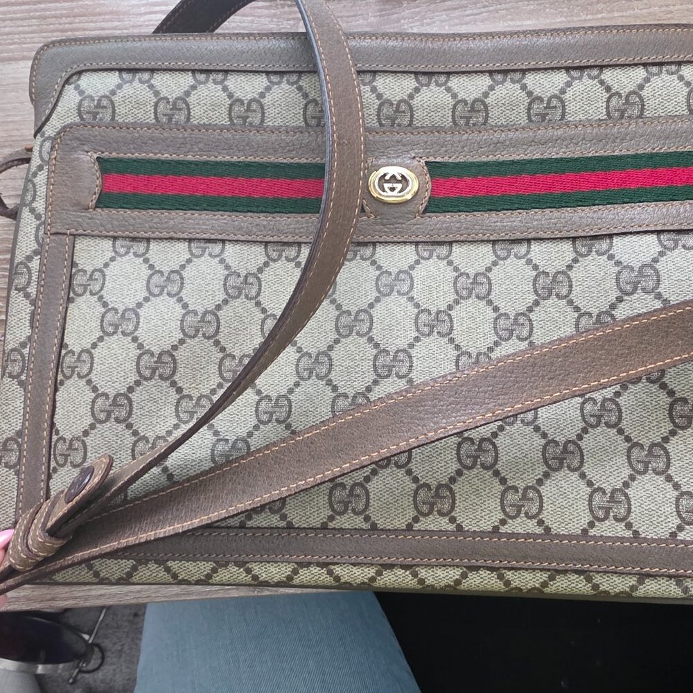 Vintage Gucci GG Supreme Sherry Line Shoulder Bag • COA - Picture 2 of 5